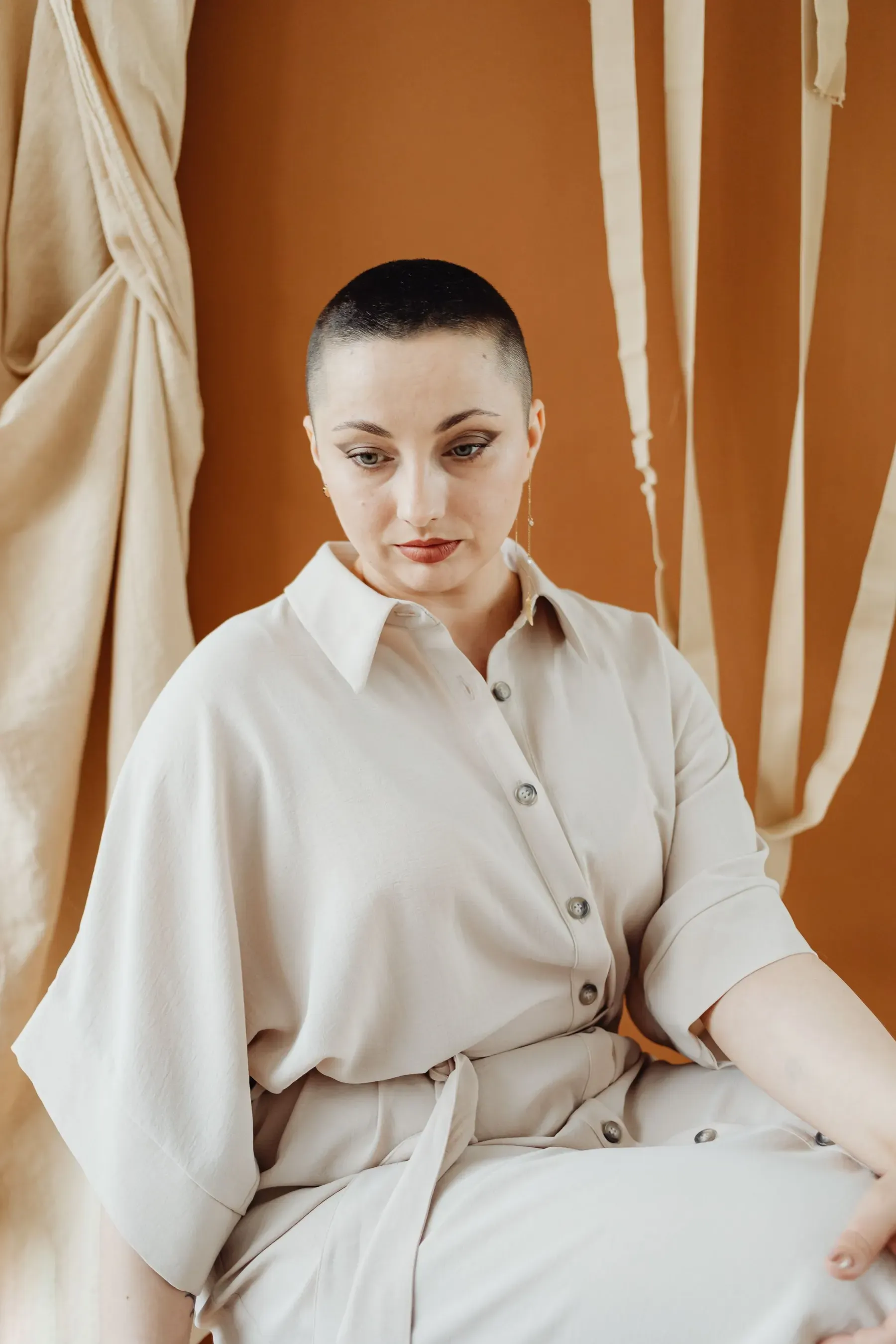 Oat Linen Shirt Dress
